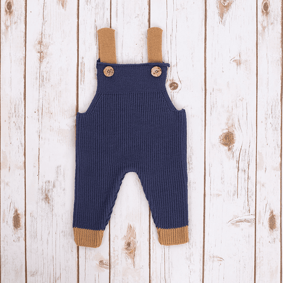 SAOL Baby Knit Overall, Wool Blend Cable Knitted Jumpsuit for Toddlers, Irish Merino Romper Machine Washable