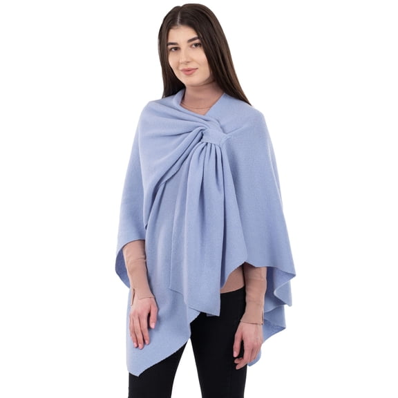 SAOL Draped Shawl Wraps for Women Lightweight Wool Soft Cape / Poncho / Scarf One Size