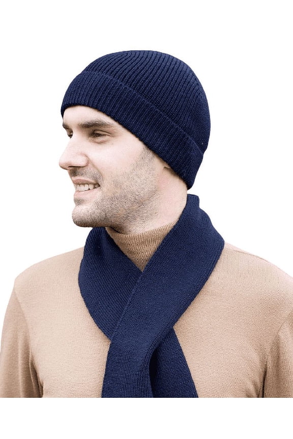 Hat Warm Comfortable Soft Ribbed Knit Beanie Men`s Cap from Ireland