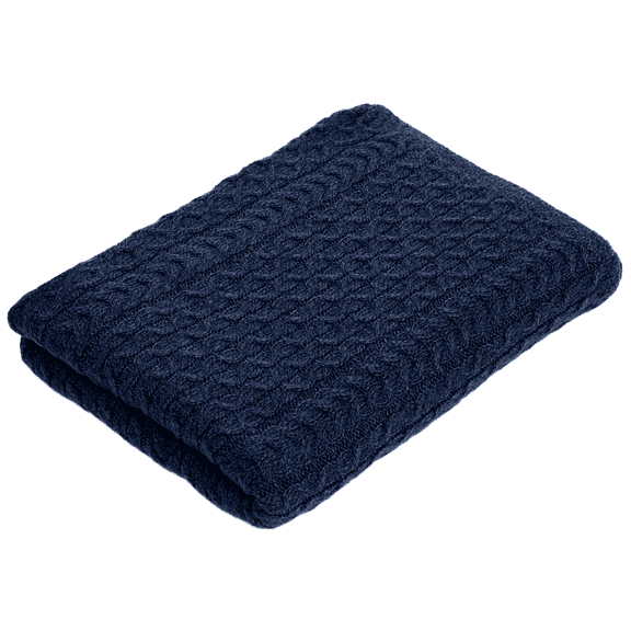 SAOL King Size Bed Throw Blanket Irish Aran Soft 100% Merino Wool 92x78 In, Made in Ireland