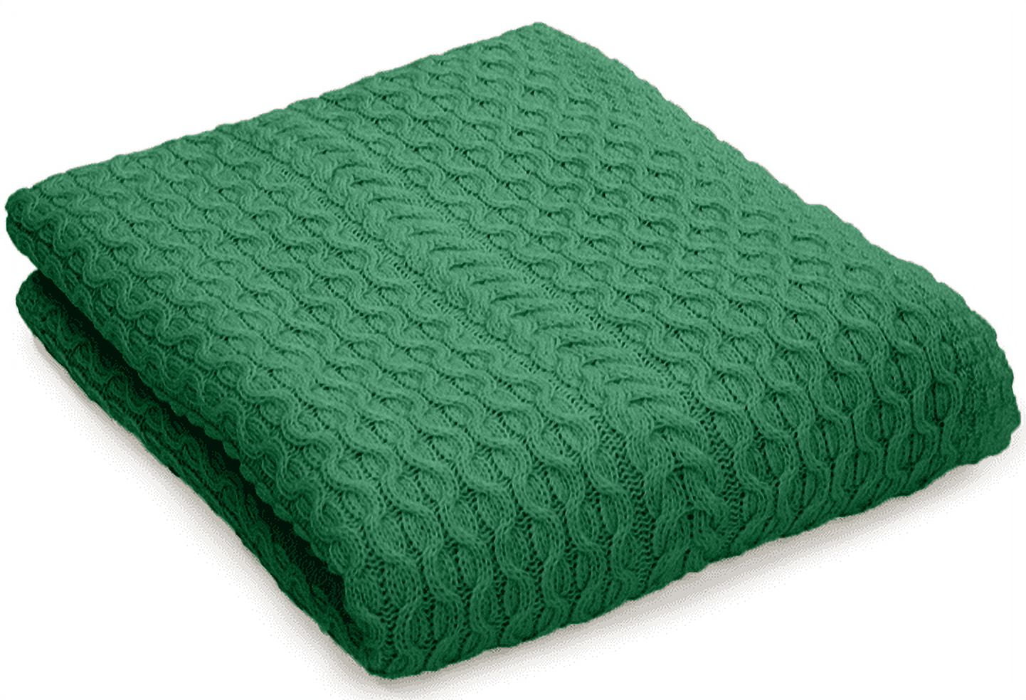 SAOL King Size Bed Throw Blanket Irish Aran Soft 100 Merino Wool 92x78 In, Made in Ireland