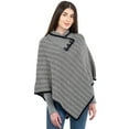 thumbnail image 1 of SAOL Ladies Herringbone Poncho Sweater Soft Wool Blend Irish Cape, 1 of 5