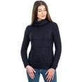 thumbnail image 1 of SAOL Ladies Turtleneck Ribbed Irish Cable Knit Wool Sweater, 1 of 6