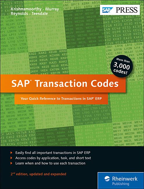 SAP Transaction Codes: Your Quick Reference to Transactions in SAP Erp (Paperback) - image 1 of 1