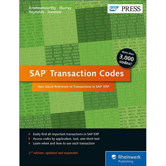 SAP Transaction Codes: Your Quick Reference to Transactions in SAP Erp (Paperback)