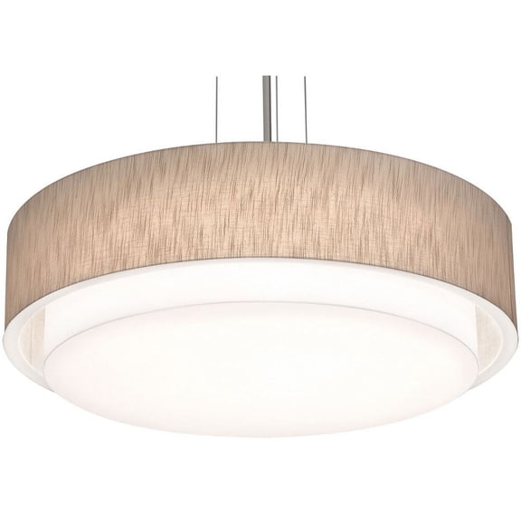 SAP3244MBSN-JT AFX Sanibel - Drum Pendant In Modern Style-8.5 Inches Tall and 32 Inches Wide-Satin Nickel/Jute Finish-Incandescent Lamping Type