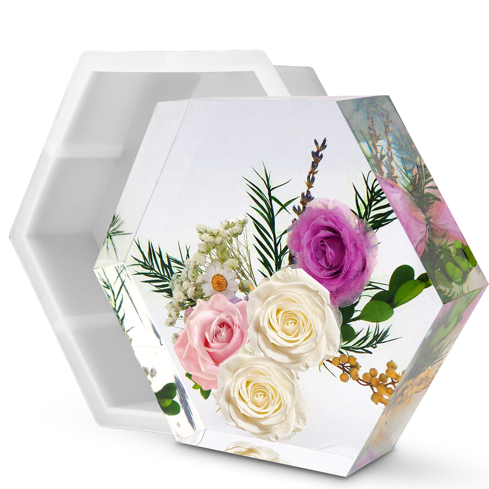 Large Silicone Molds For Resin,resin Hexagon Molds 7'' X 2'', Deep Epoxy  Resin Molds For Flowers Preservation,resin Art, Resin Casting, Diy  Wedding,va
