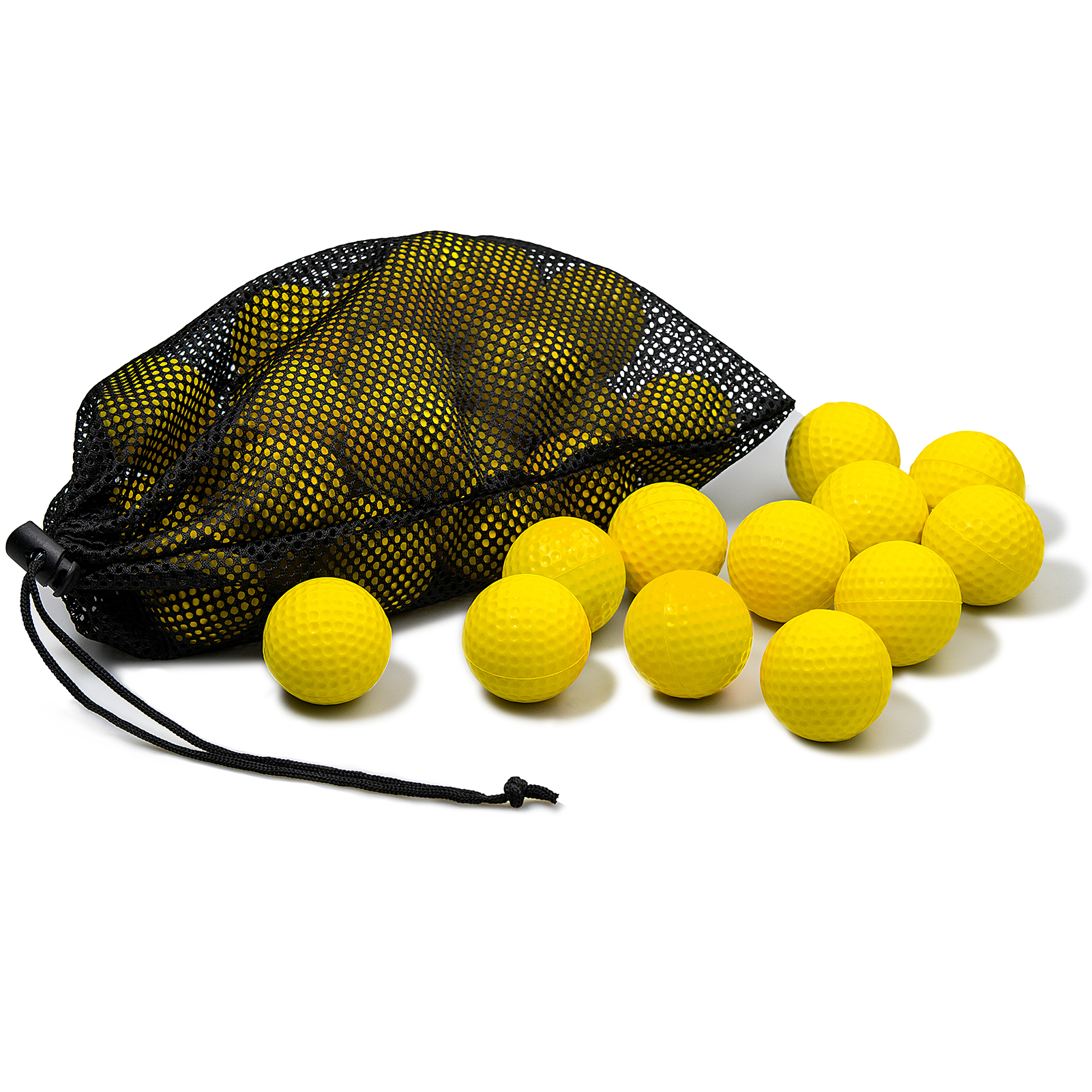 SAPLIZE 12 Pack Foam Golf Practice Balls, Realistic Feel and Limited Flight, Soft for Indoor or Outdoor Training, Yellow - image 1 of 7