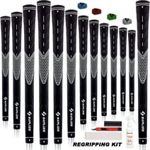 SAPLIZE 13 Golf Grips with Complete Regripping Kit, 4 Colors Available, Standard/Mid Golf Club Grips