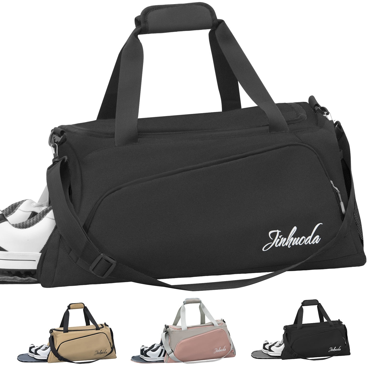 Waterproof beach bag with wet and dry separation, gym and swim storage bag, toiletries and cosmetic bag for swimsuits and goggles (Black has no shoe compartment) main image 1