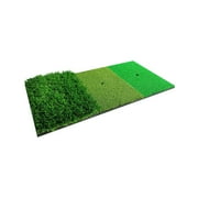 SAPLIZE Foldable Heavy-Duty Golf Hitting Mat, Practice Mat with 10mm EVA Rubber Backing, Larger Size for Indoor/Outdoor Swing and Chipping Practice, Anti-Deformation