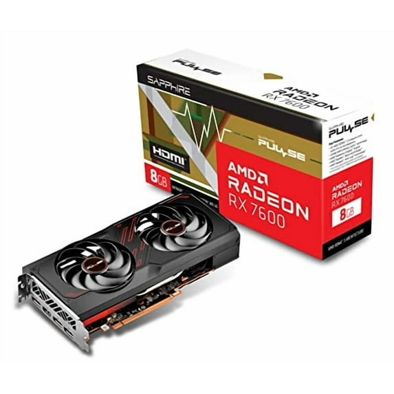 SAPPHIRE PULSE Radeon RX 7600 8GB GDDR6 PCI Express 4.0 x8 ATX Video Card 11324-01-20G