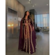 SARA CREATION Womens Gown Zari Stone Work Kaftan Dress