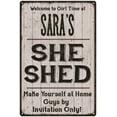 thumbnail image 1 of SARA'S She Shed signGift Lady Cave Gift 8x12 Metal Sign 108120082087, 1 of 1
