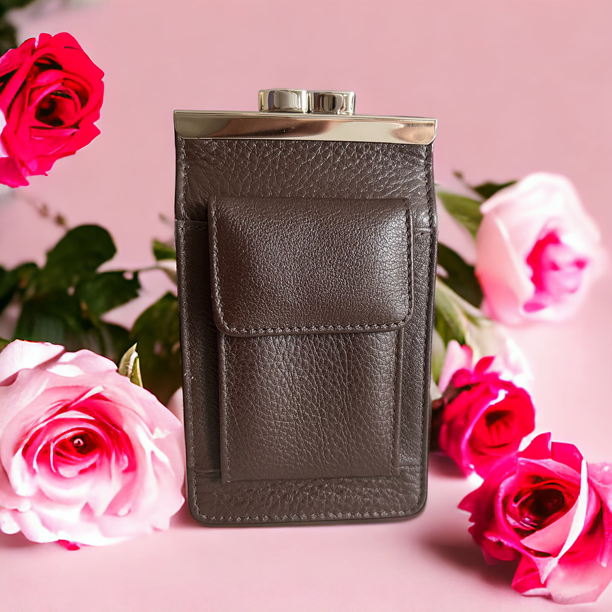 SARACH VINTAGE HAND MADE Genuine Leather Vintage Kiss Lock Wallets