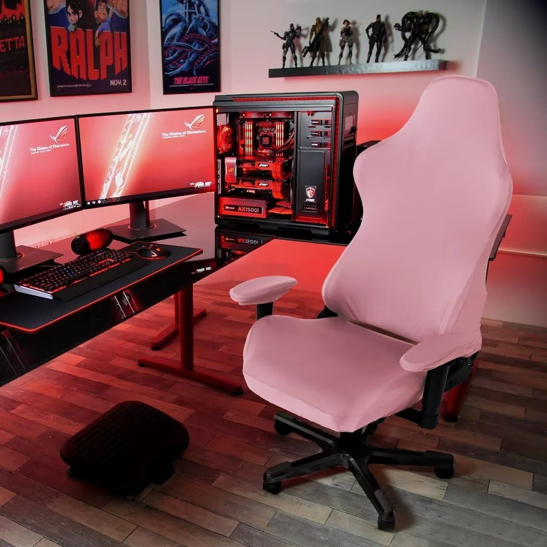 SARAFLORA 2 Pack Gaming Chair Cover, Stretchable Computer Chairs Cover ...