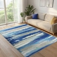 thumbnail image 1 of SARAG 4'x6' Area Rugs, Washable Indoor Rugs, Soft Low Pile Non-Slip Carpet for Office Living Room Bedside Dining Room, Blue Apricot, 1 of 10