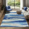 thumbnail image 1 of SARAG 5'x7' Area Rugs for Living Room, Abstract Machine Washable Non-Slip Carpet, Modern Indoor Rugs for Bedroom Dining Room Office Farmhouse,Blue Apricot, 1 of 9