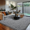 thumbnail image 1 of SARAG 5ft x 7ft Shaggy Area Rugs for Bedroom Living Room, Fluffy Rug for Indoor Home Floor Carpet,light gray, 1 of 10