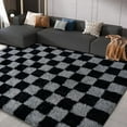 thumbnail image 1 of SARAG 5x7ft Black And Gray Area Rugs, Modern Checkerboard Rug For Living Room Bedroom, Thickened Memory-Foam Area Rug For Kids Nursery Dorm, Home Decor, Anti-Slip And Easy To Clean, 1 of 9