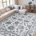 thumbnail image 1 of SARAG 8'x10' Large Modern Washable Area Rug, Oriental Floral Carpets, Low Pile Non-Slip Rug for Living Room Bedroom Dining Room, 1 of 8