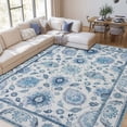 thumbnail image 1 of SARAG 8'x10' Large Modern Washable Area Rug, Oriental Floral Carpets, Low Pile Non-Slip Rug for Living Room Bedroom Dining Room, 1 of 8