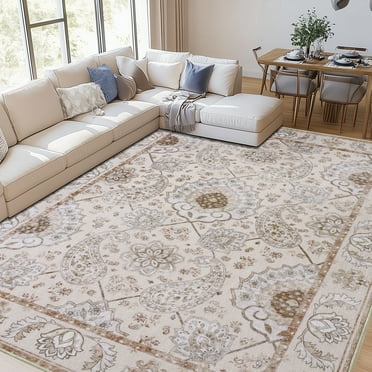 SARAG 8’x10’  Large Modern Washable Area Rug for Living Room, Non-slip Machine Washable Bedroom Indoor Carpet