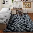 thumbnail image 1 of SARAG Area Rug for Super Soft 6x9ft, Fluffy Tie-Dyed Stripes Black And Gray, Upgrade Anti-Skid, High Pile Soft Throw Rugs For Living Room, Bedroom And Kids Room, Home Decor, 1 of 12