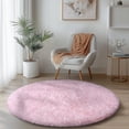thumbnail image 1 of SARAG Luxury Round Fluffy Area Rugs for Bedroom Kids Girls Room Nursery,Super Soft Circle Rug,Cute Shaggy Carpet For Living Room,3x3ft,Pink, 1 of 8
