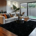 thumbnail image 1 of SARAG Shag Area Rug,6X9ft Black Plush Fuzzy Rugs for Living Room,Ultra Soft Fluffy Furry Rugs for Bedroom, Indoor Nursery Carpet for Kids Room Home Decor, 1 of 7