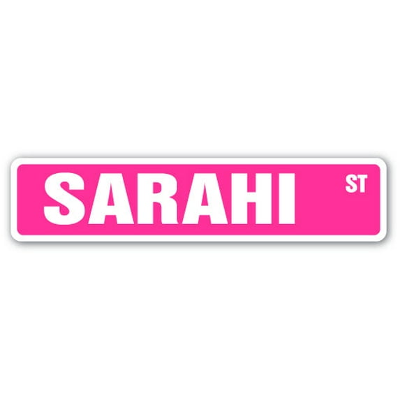 SARAHI Street Sign Childrens Name Room Sign | Indoor/Outdoor | 36" Wide