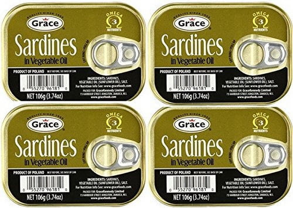 SARDINES IN VEGETABLE OIL (4PK)