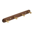 thumbnail image 1 of SARIHOSY] Wall Mounted Coat Rack,Multi Hook Hangers,Entryway Hanging Coat Rack,Metal Wood Coat Rail with 4 Hooks，Walnut Wood,zinc Alloy,Bedroom,Bathroom,Foyer,Living Room,Metal Household Items C98, 1 of 3