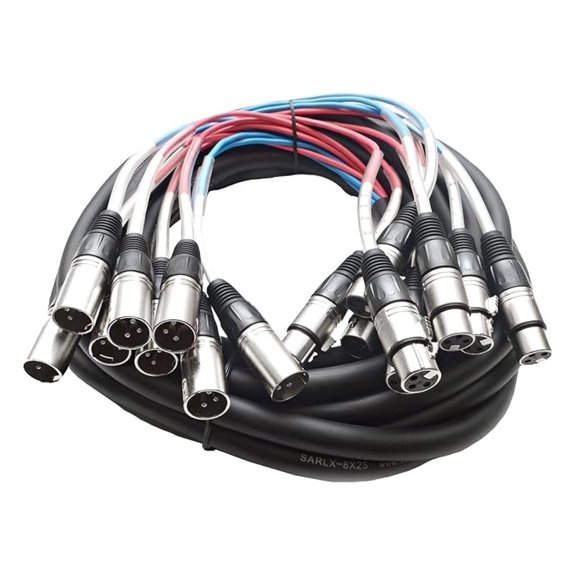 SARLX-8x25 25-Feet 8-Channel XLR Snake Cable for Live, Recording, Studios, Gigs