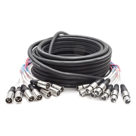 - SARLX-8x50 - 8 Channel XLR Snake Cable - 50 Feet Long - Pro Audio Snake for Live Live, Recording, Studios, and Gigs - Patch, Amp, Mixer, Audio Interface 50'