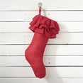 thumbnail image 1 of SARO 0516.R1319 Ruffled Design Stocking - Red, 1 of 1