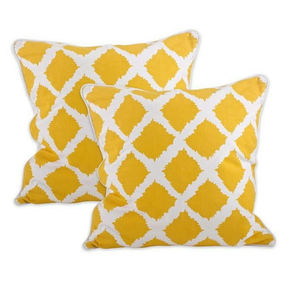 SARO 10900.SF18SC Tiled Ikat Design Throw Pillow Cover - Set of 2