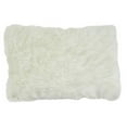 thumbnail image 1 of SARO  12 x 20 in. Oblong Poly Filled Faux Fur Throw Pillow  White, 1 of 1