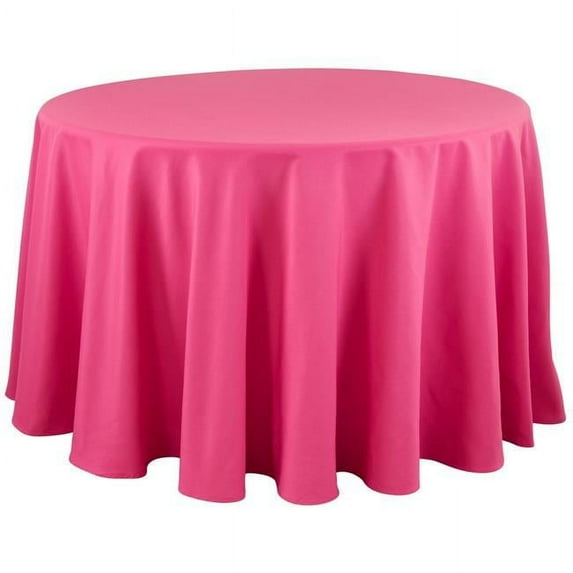 SARO 120 in. Collection Casual Design Everyday Tablecloth Fuchsia
