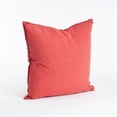 thumbnail image 1 of SARO 13049.RO20S 20 in. Square Fringed Design Linen Down Filled Pillow - Rouge, 1 of 7