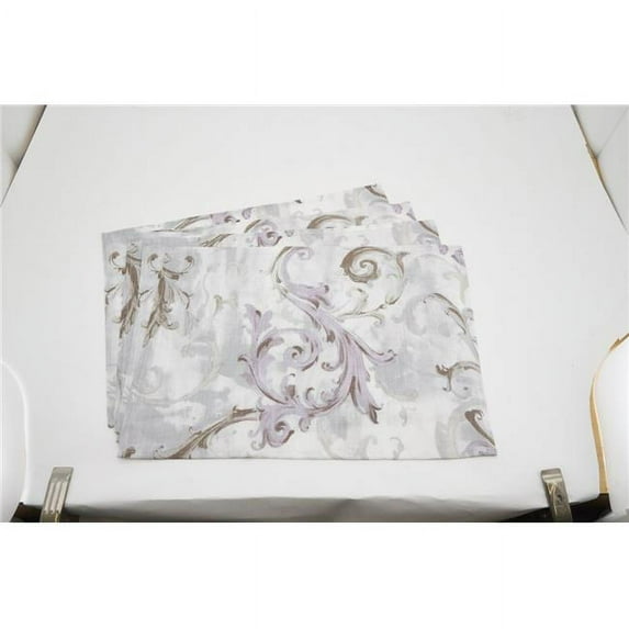 SARO 13176.N84S 84 in. Square Drawn Work Design Tablecloth - Natural