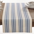 thumbnail image 1 of SARO  16 x 72 in. Timeless Stripes Table Runner  Federal Blue, 1 of 1