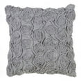 thumbnail image 1 of SARO  17 in. Square Rose Texture Decorative Down Filled Throw Pillow - Gray, 1 of 1