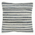 thumbnail image 1 of SARO  18 in. Genes Square Striped Denim Chindi Down Filled Throw Pillow - Denim, 1 of 1