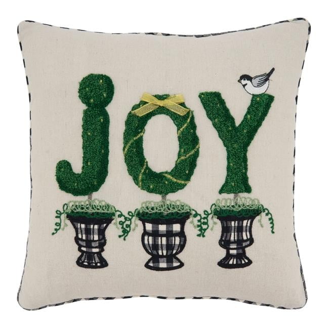 Natural Topiary Joy Design Square Pillow Cover