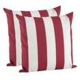 thumbnail image 1 of SARO 1903.R17S 17 in. Square Striped Poly Filled Pillow Cover - Red, 1 of 4