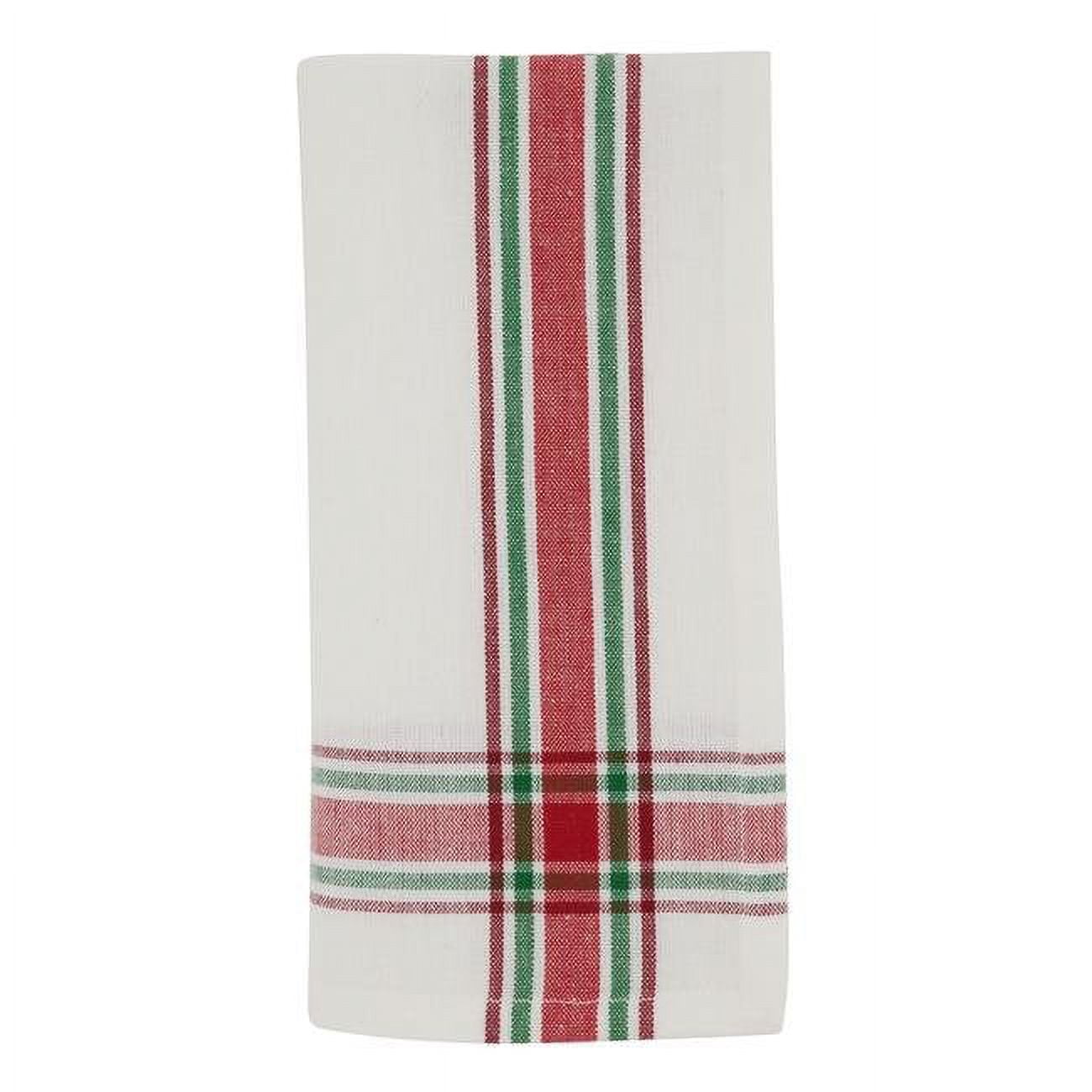20" Square Red & Green Plaid Cotton Napkins Set of 4