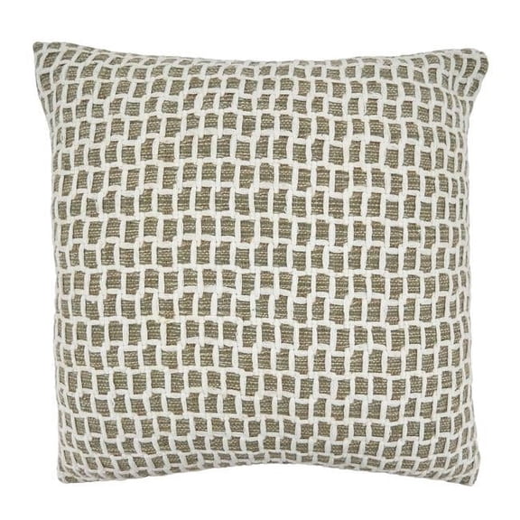 SARO  20 in. Square Throw Pillow Cover with Net Design