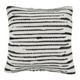 thumbnail image 1 of SARO  22 in. Square Throw Pillow Cover with Black & White Zebra Chindi Design, 1 of 1