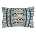 thumbnail image 1 of SARO 2306.BL1624BD 16 x 24 in. Oblong Down-Filled Throw Pillow with Blue Boho Rug Style Design, 1 of 1